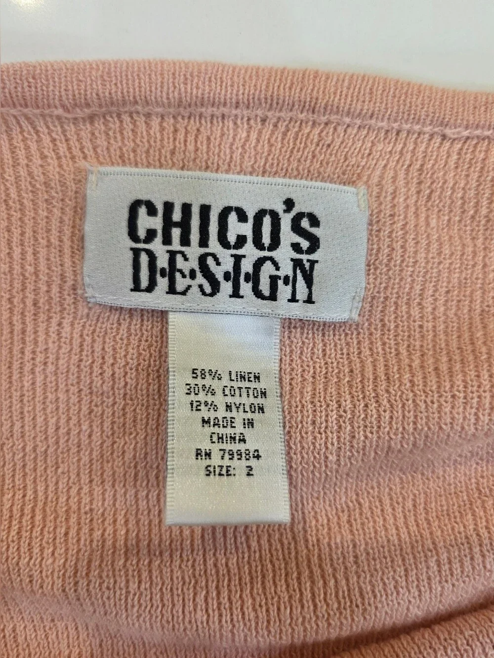 Chico's Design Blush Pink  Knit Sweater Size 2 (US 12) *190